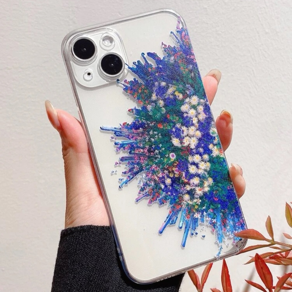 Floral splash print iPhone 13 pro max case